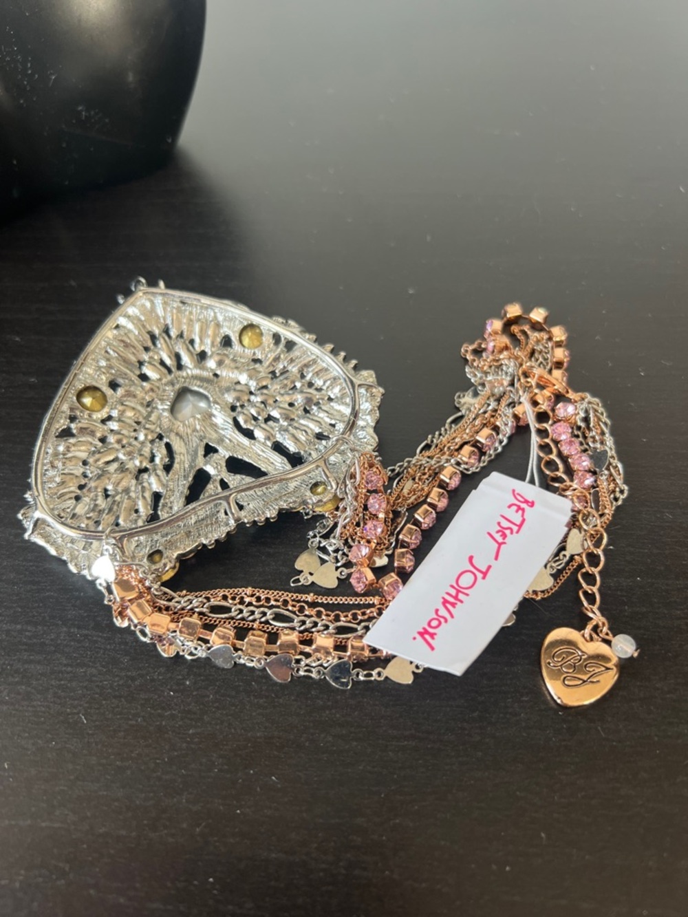Vintage Betsey Johnson Swan Statement Necklace - Picture 4 of 5